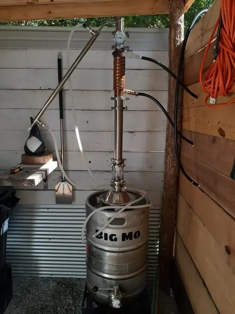 A customer’s complete distilling assembly